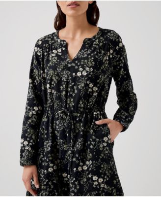 Women's Organic Cotton Cafe Crepe Tiered Dress