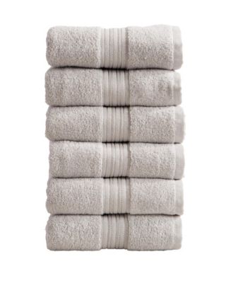 Linery & Co Quick-Drying Cotton 6-Piece Hand Towel Set, 26" x 16" - Macy's