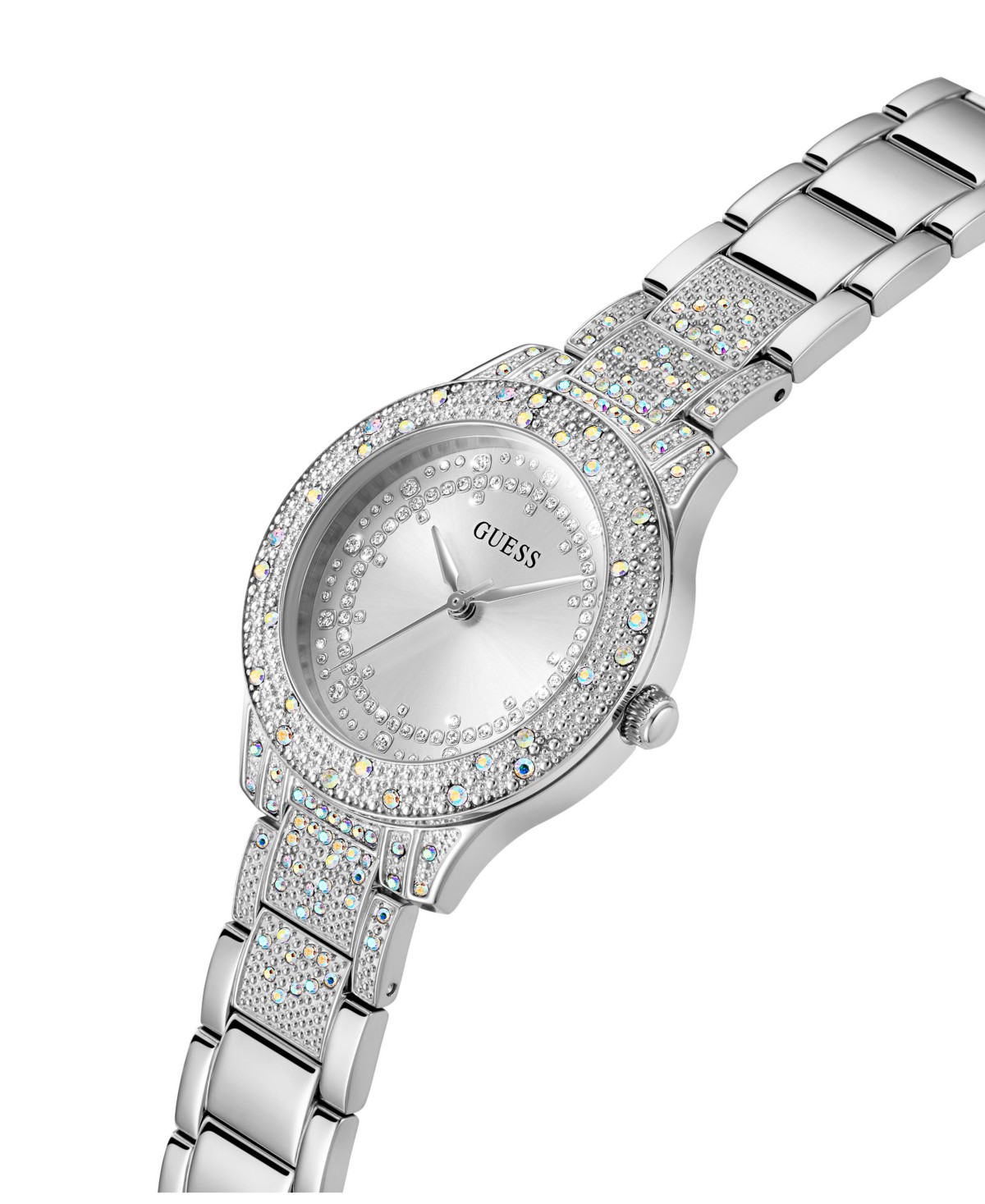 Женские аналоговые часы GUESS из стали, серебристые, 36 мм — фото 8