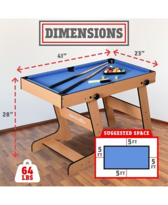48" 5-in-1 Foldable Multi-Function Game Table with Foosball, Pool, Bowling, Shuffleboard, and Ping Pong