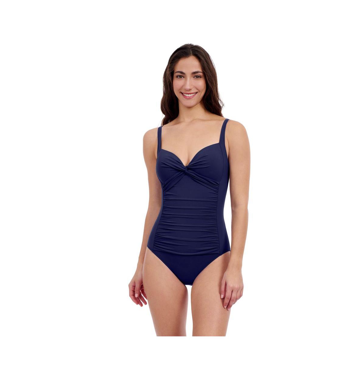 Profile by Gottex Women's Tutti Frutti Sweetheart Twist Front Princess Seam One Piece