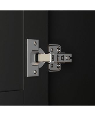 White Wood Armoires Wardrobe With Mirror, Pulling Hanging Rod, Drawers