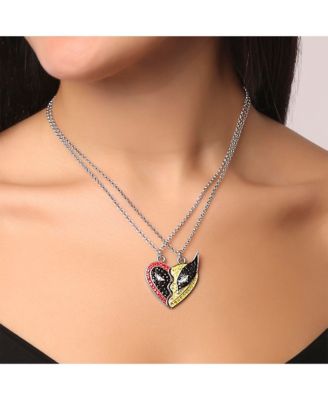 Deadpool & Wolverine BFF Crsytal Pendant Necklace Set Of 2