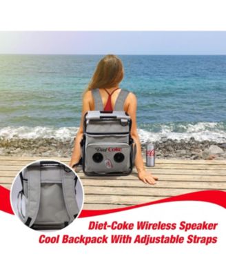 Coca-Cola Back Pack Cooler Bag and Folding Chair With Built-In Bluetooth Speakers