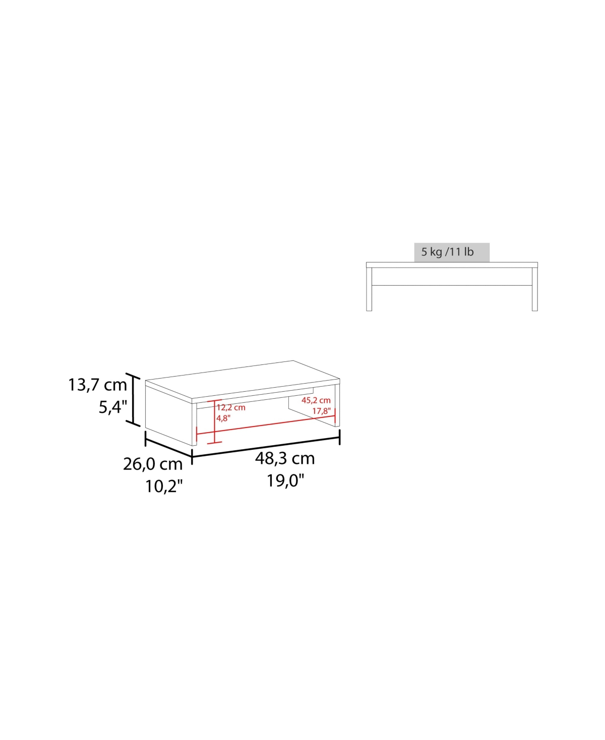 Fm Furniture Fm Furnituire Sells monitor stand in melamine and particule board,- Black