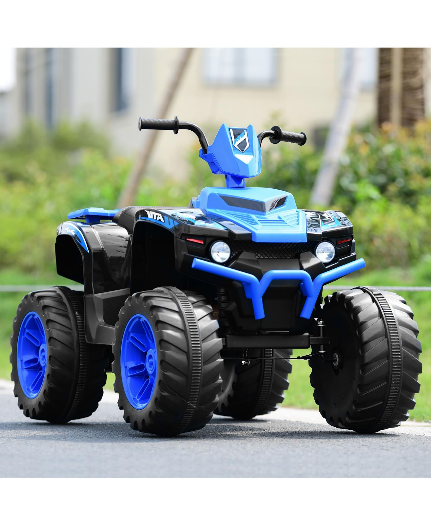 Детская игрушка Costway 12V Kids 4-Wheeler ATV Quad Ride-On Car with LED Lights and Music, 77 lb. Capacity, Ages 3-7, цвет: Синий — фото 2