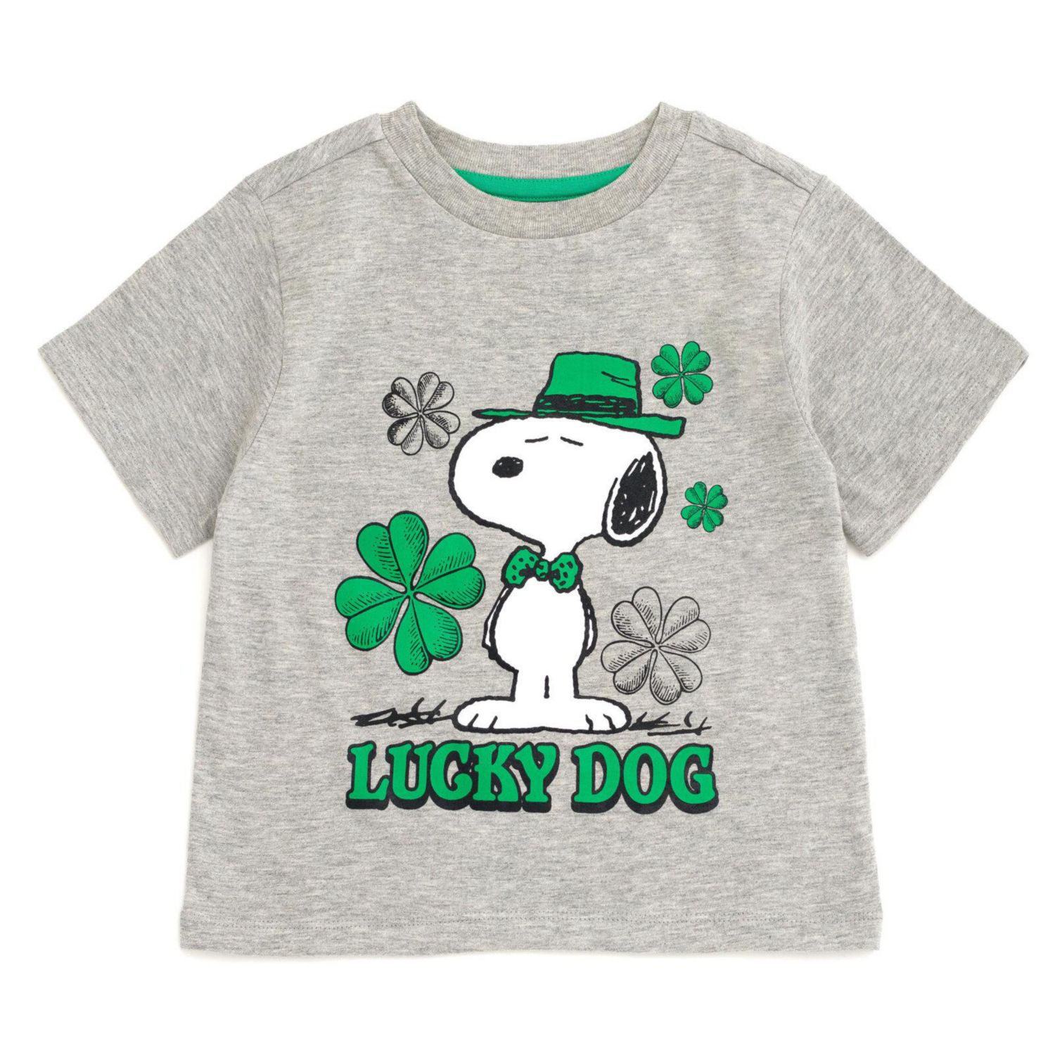 Snoopy Shamrock Серый