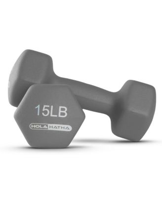 3, 5, 8, 10, 12 & 15 Pound Neoprene Dumbbell Weight Set w/Storage Rack