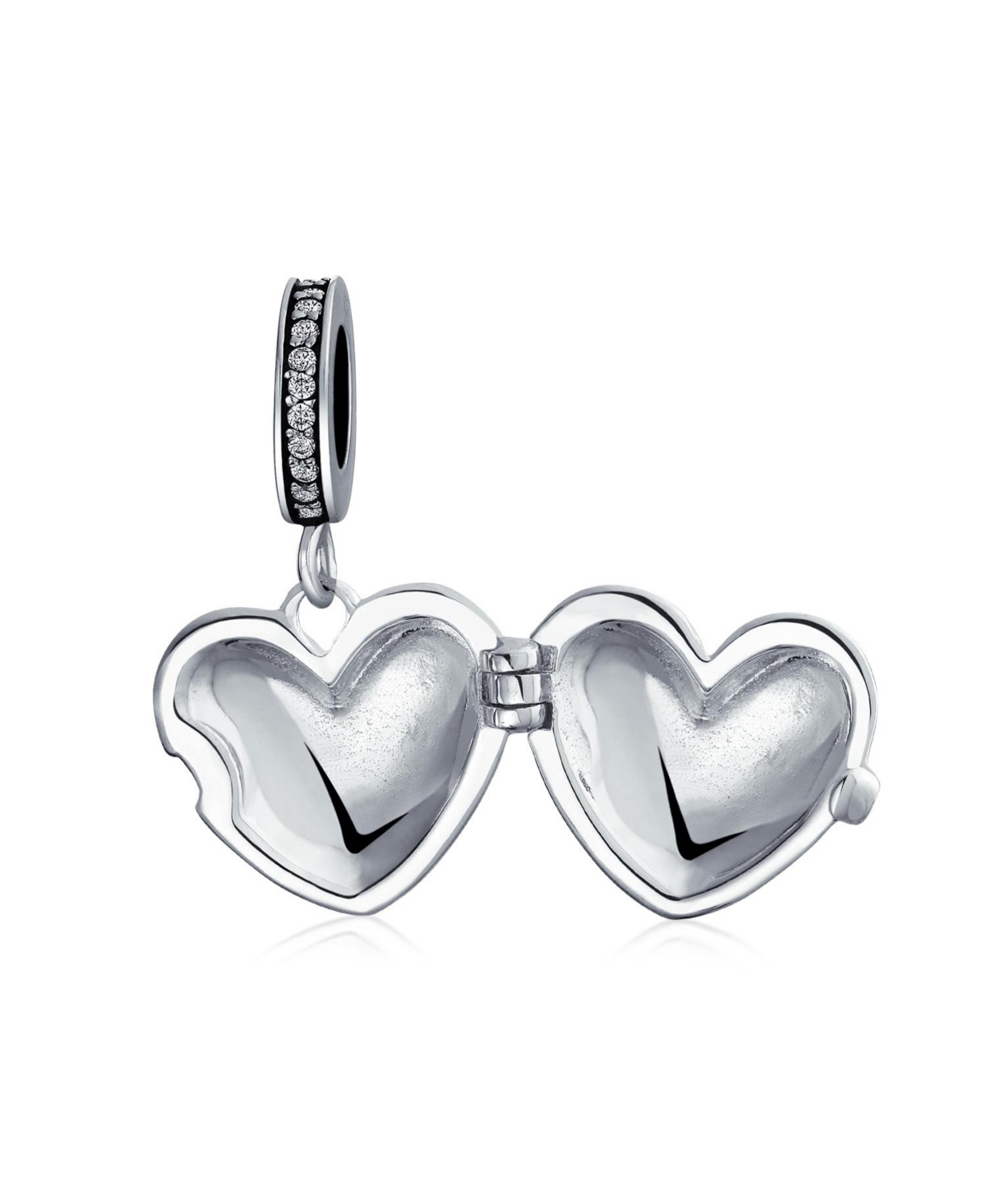 Bling Jewelry My Beautiful Wife Words Heart Locket Charm Bead .925 Sterling- Silver
