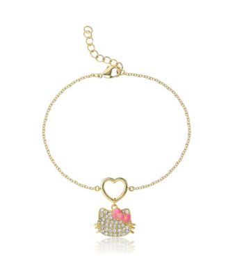 Sanrio Pave Heart Charm Bracelet – Sparkling Cute Accessory