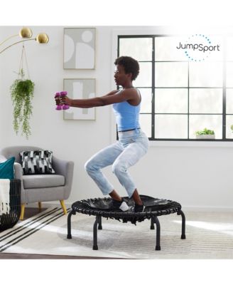 220 in-Home Cardio Fitness Rebounder, 39-inch | Mini Trampoline with Arched-Legged & Videos Included | Safe, Sturdy and Low-Impact