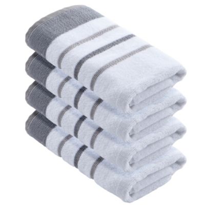 Luxurious Cotton Decorative Hand Towel Set, 4-Piece