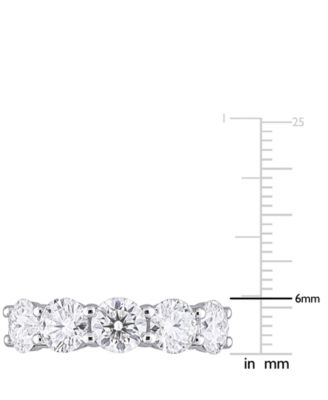 Moissanite Five Stone Anniversary Band (4 ct. t.w.) in 10k White Gold