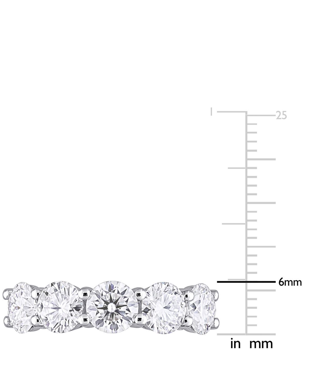 Moissanite Five Stone Anniversary Band (4 ct. t.w.) in 10kGold - White