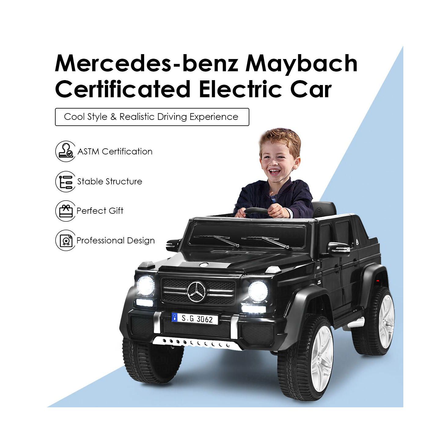 Детская игрушка Costway Maybach G650S 45"L x 27"W x 22.5"H Electric Remote Control Ride-On Car, 66 lbs. Capacity, Ages 3-8, цвет: Чёрный — фото 5