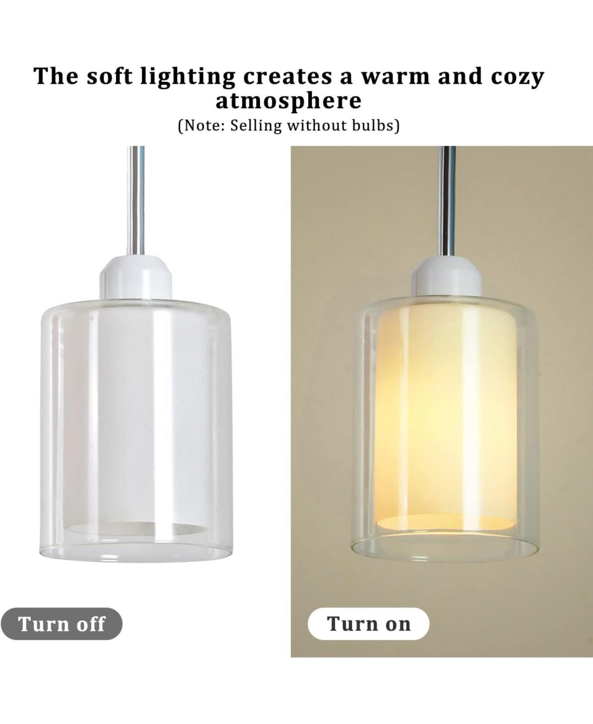 Slickblue Modern Glass Pendant Light for Kitchen Island, Stylish Hanging Lighting Fixture