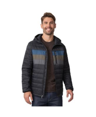 Men's Tri-Color Hooded Puffer Jacket