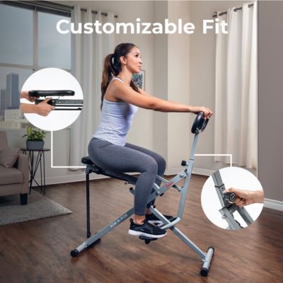 Smart Upright Row-N-Ride Exerciser — Squat Assist Rowing Trainer with Bluetooth, LCD Monitor & Adjustable Handles