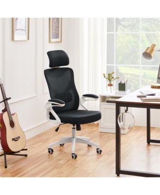 High Back Office Chair with 90° Flip-up Armrest