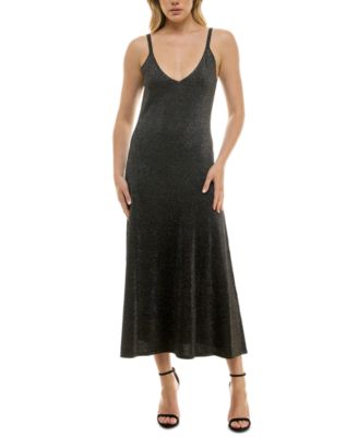 Taylor Women's Metallic Cardigan & Sleeveless Midi Dress Set - Macy's