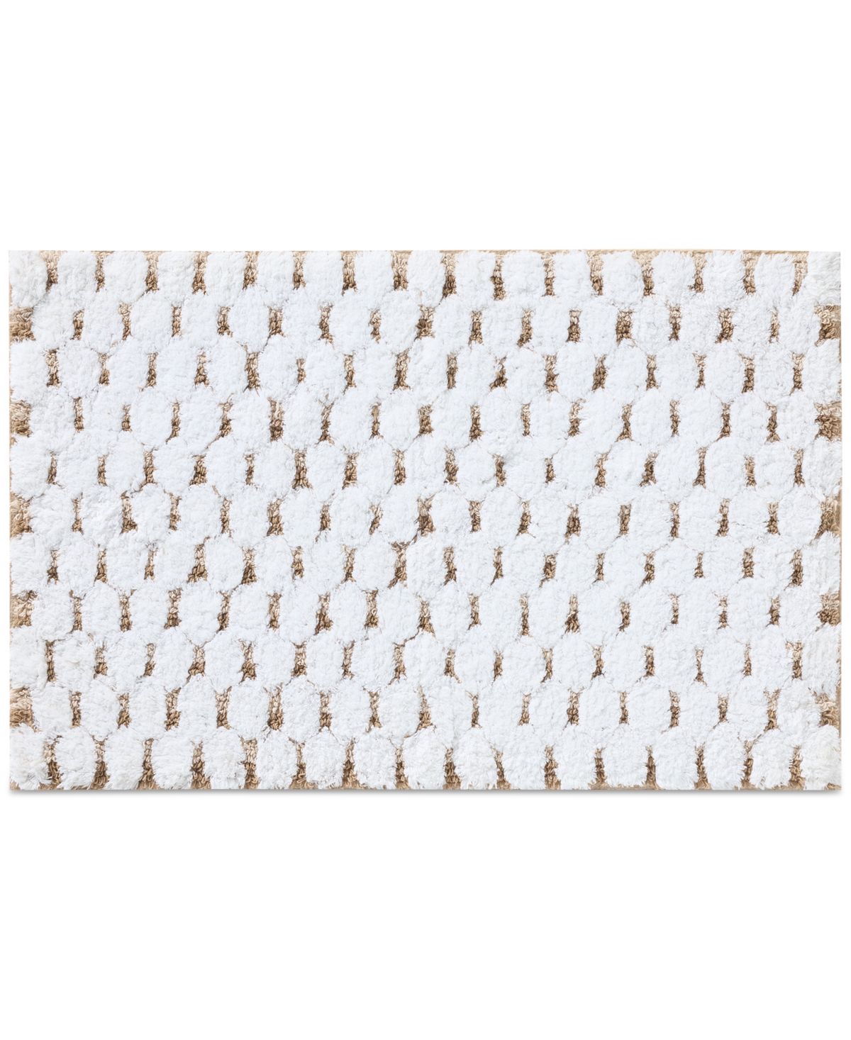 Loloi Rodi Blue Cotton Skid-resistant Bath Rug, 20" X 32" In Tan