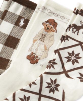 Women's 3-Pk. Winter Bear Socks