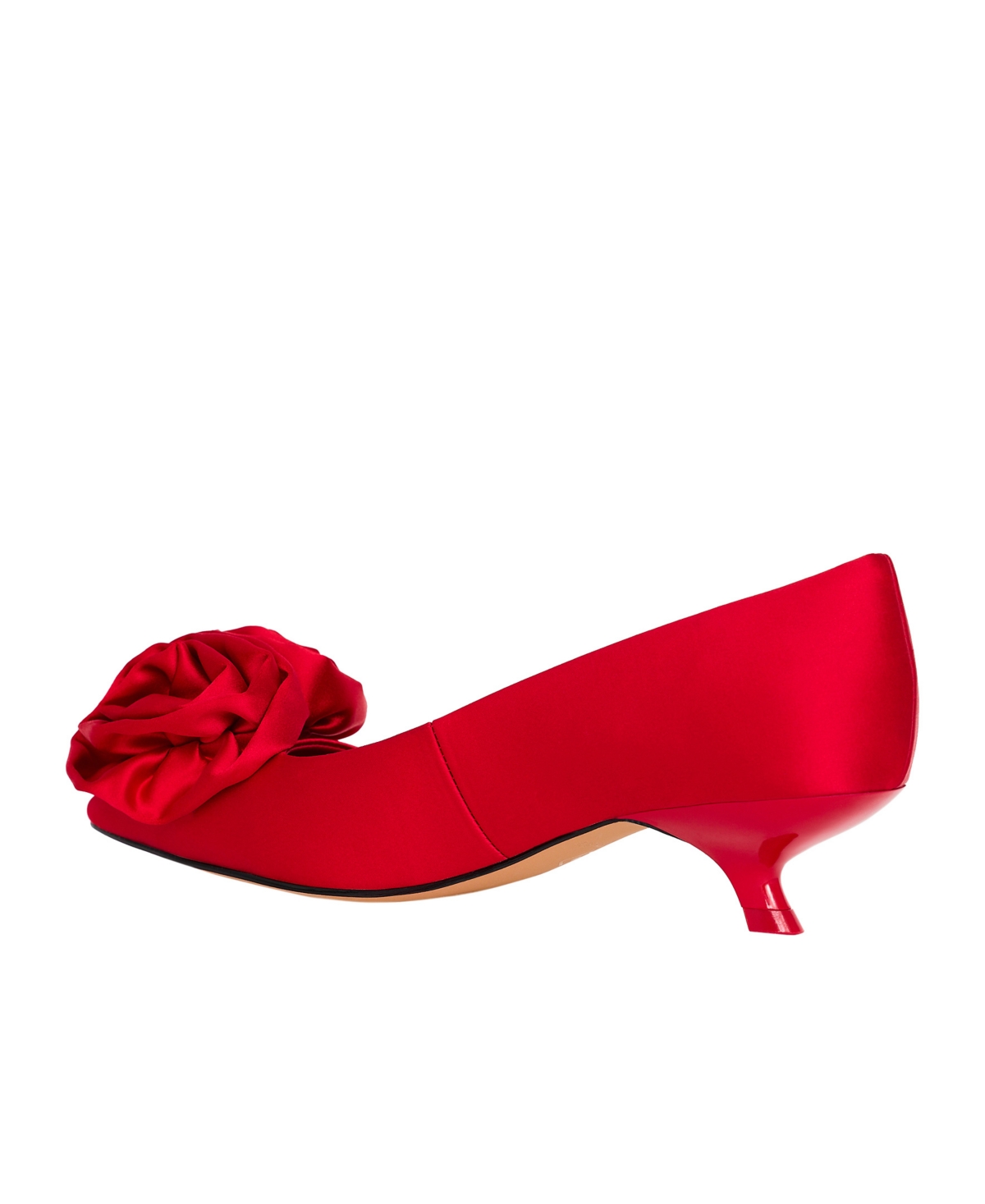 Shop Katy Perry Women's Micro Heel Flower Pumps In Bright Red