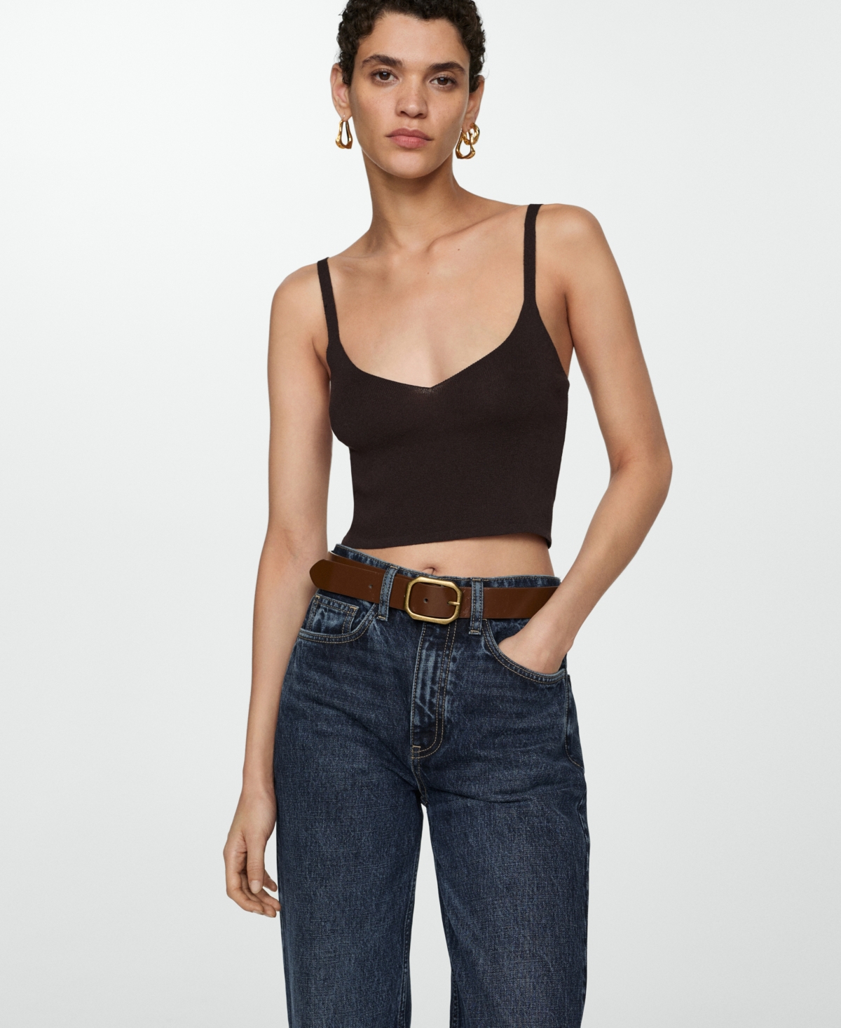 Mango Women's Cecilia Straight-Fit High-Rise Jeans