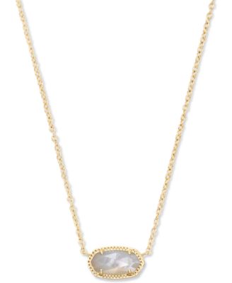 2-Pc. Set Mother of Pearl & Pav&eacute; Large & Small Mini Elisa Pendant Necklaces