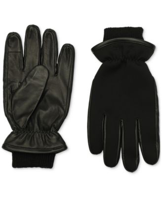 Men's Puffer Leather Gloves