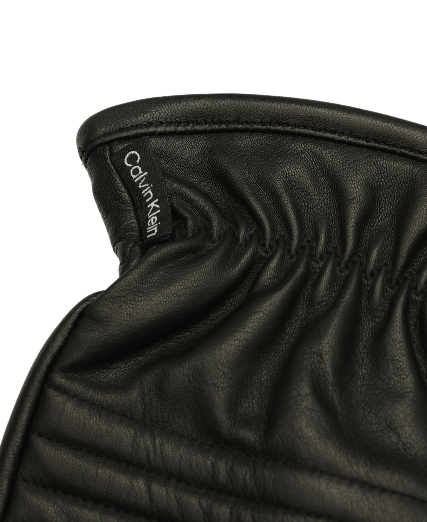 Мужские перчатки Calvin Klein Quilted Leather, цвет: Чёрный — фото 3