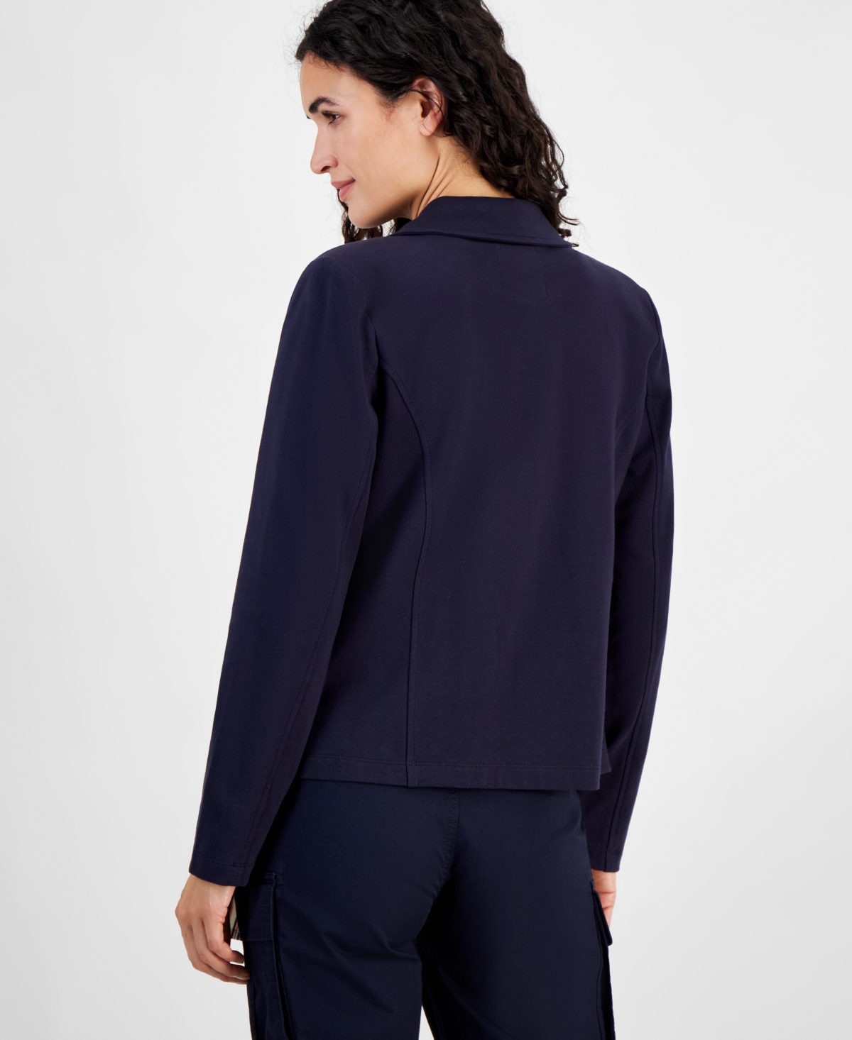 Nautica Jeans Women's Open-front Captain's Jacket In Night Sky