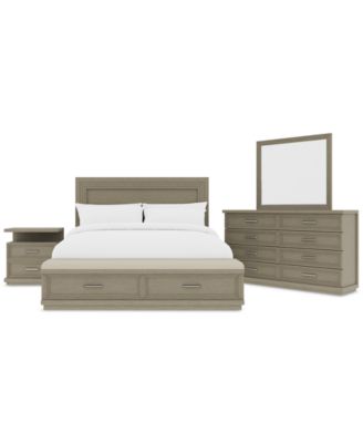 Cascade 3-Pc. Bedroom Set (King Storage Bed, Dresser & Nightstand)