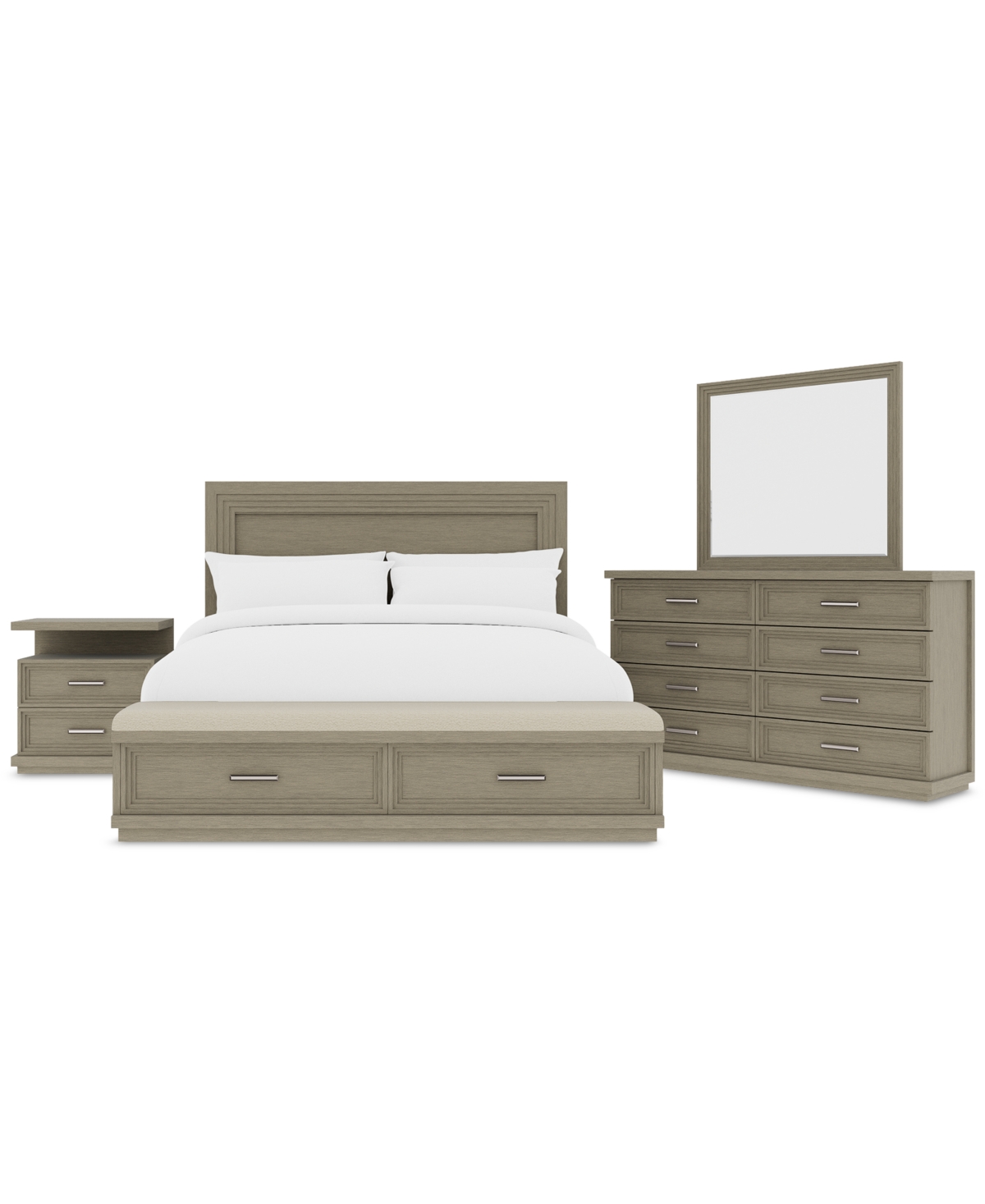 Macy's Cascade 3-pc. Bedroom Set (queen Storage Bed, Chest & Nightstand) In No Color