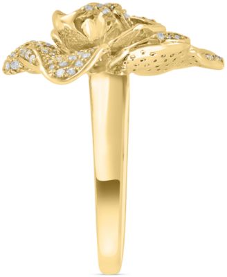 EFFY&reg; Diamond Pav&eacute; Petal Rose Statement Ring (1-1/8 ct. t.w.) in 14k Gold