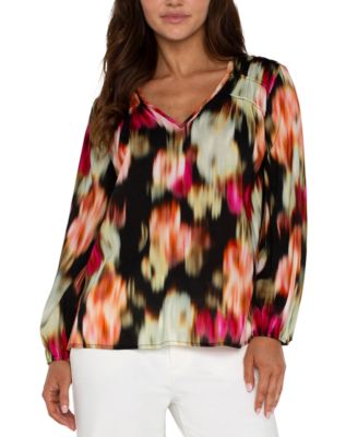 Liverpool Los Angeles - Women's Long-Sleeve Floral Top