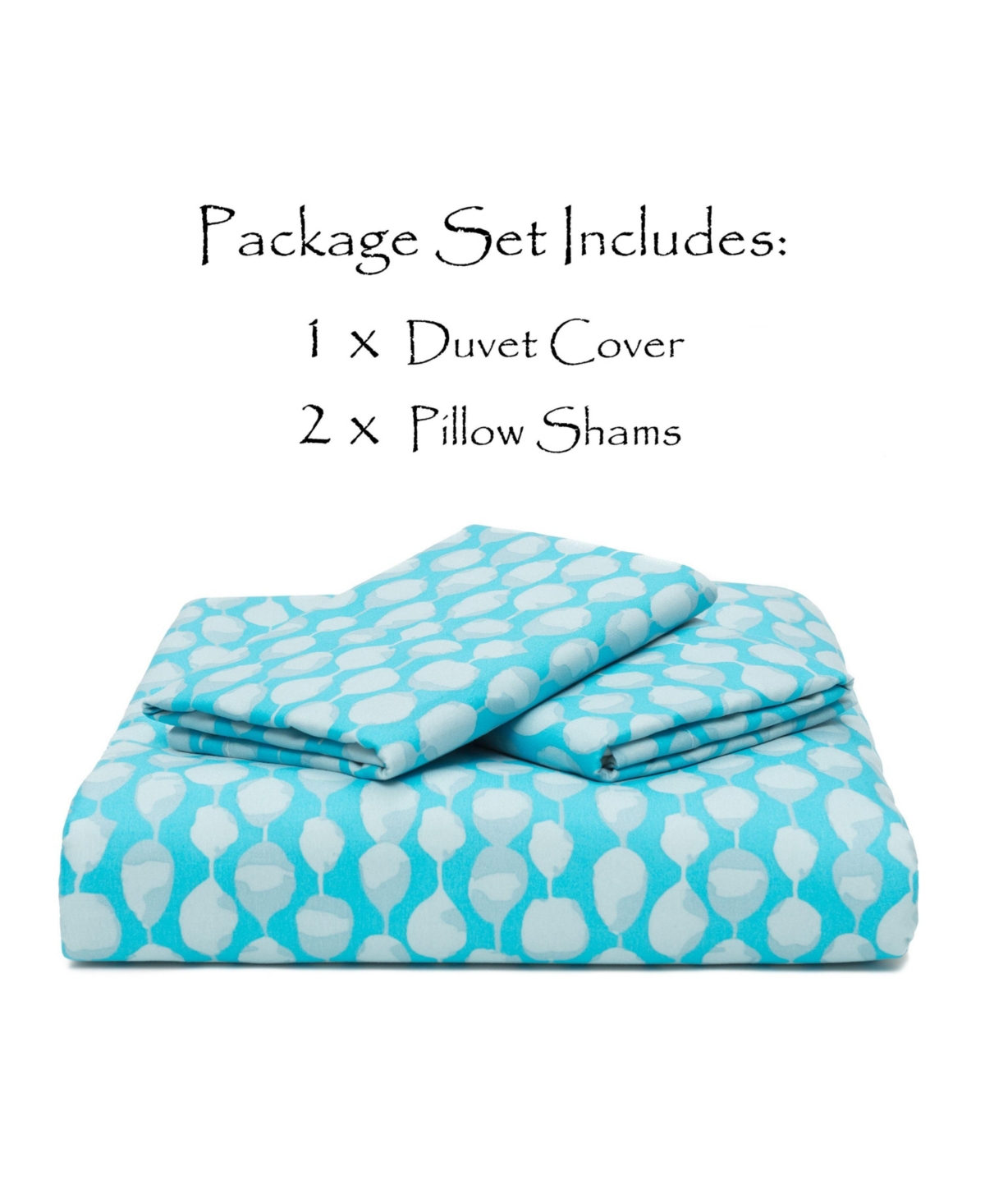 Chanasya Premium Blue Aqua Abstract Duvet Cover Set - Vibrant Colorful Boho Art Print 3-Piece Size Lightweight Reversible Microfiber Comforter Co