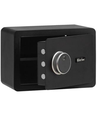 Fingerprint Safe Box Security Box w/Inner LED Light Store Cash Jewelry Guns