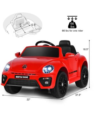 12V Kids Ride On Car Licensed Volkswagen Beetle w/ Remote Control & Music