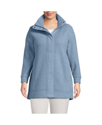 Plus Size Boucle Fleece Coat