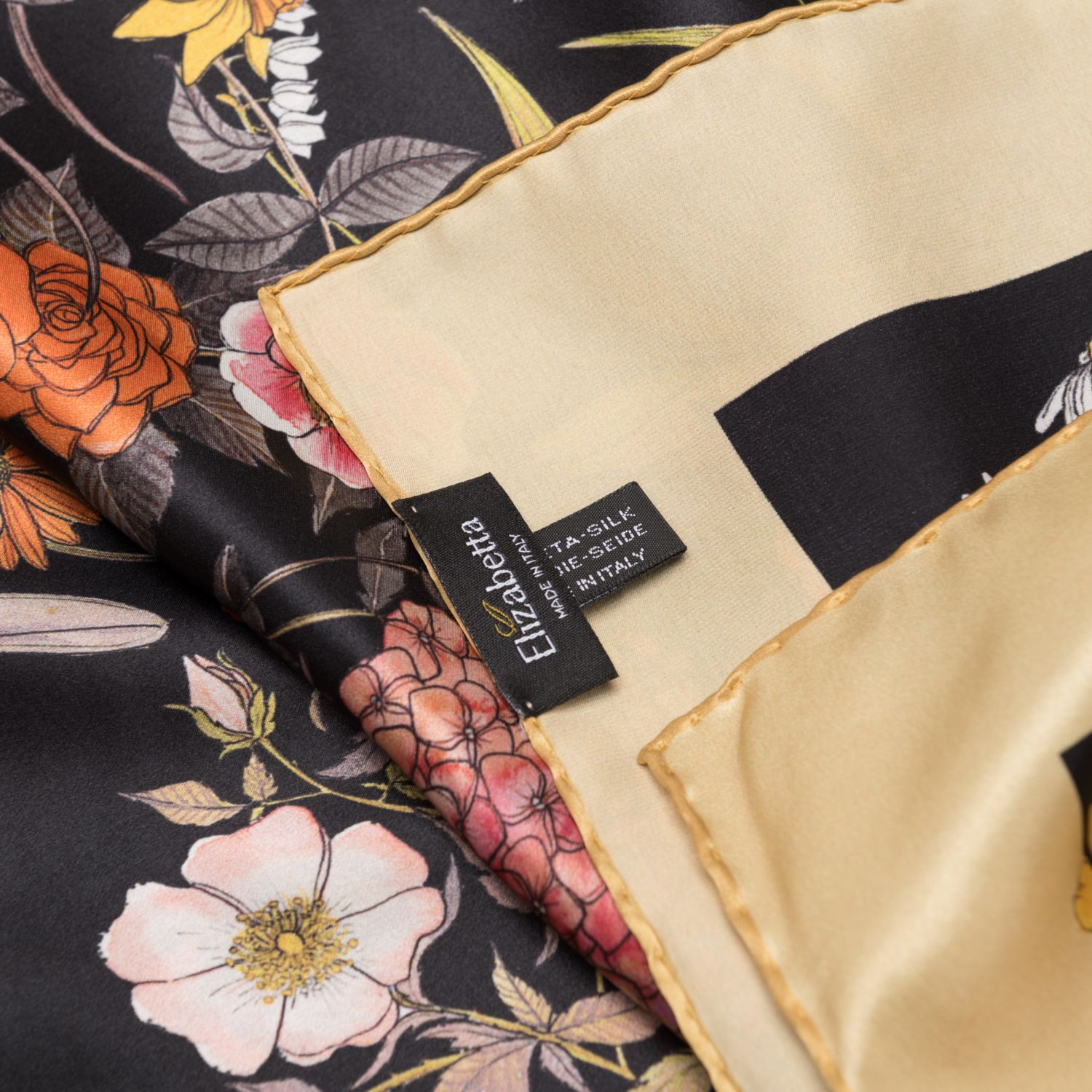 Flora - Hand Rolled Silk Foulard for Women