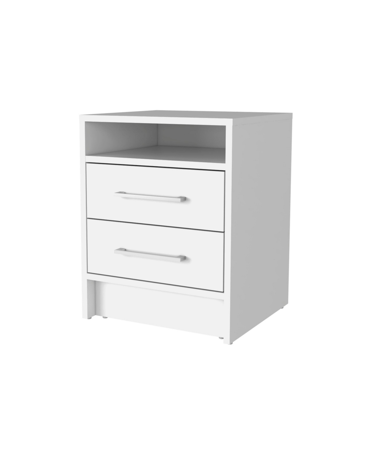 Fm Furniture Eastover Nightstand melamine with two drawers- White
