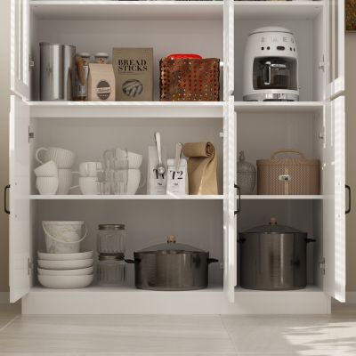 Bookcase Bookshelf with 10 Storage Shelves & 3 Glass Doors,Display Storage Cabinet