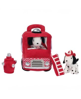 Fire Truck 5pc Developmental Plush Soft Toy Interactive Play Set