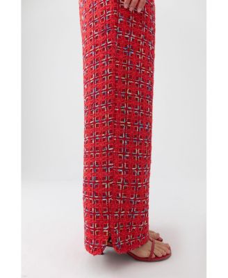 Women's High-Waist Tweed Pants