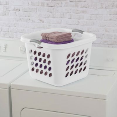 Ultra 14 gal Square Plastic Laundry Basket w/Gripped Handles, (6 Pack)