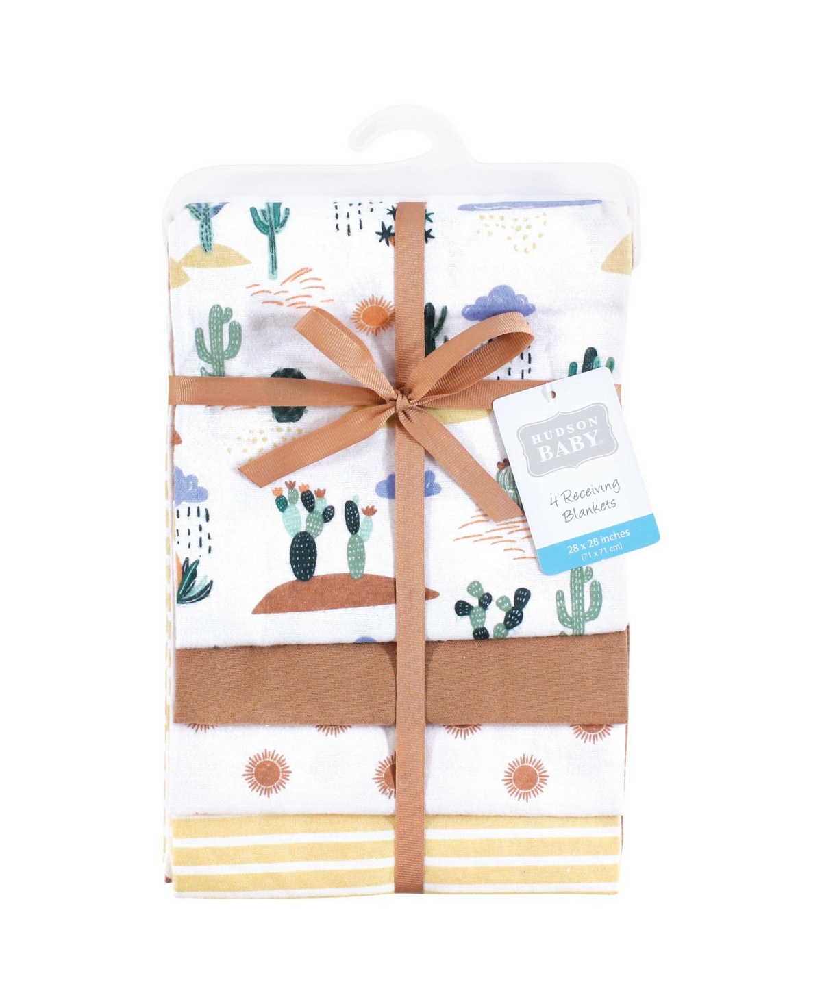 Hudson Baby Cotton Poly Flannel Receiving Blankets, One Size - Fun desert