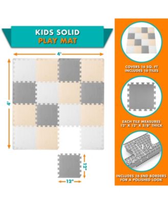 Kids Floor Play Mat 3/8-in, 16 Sq Ft - 16 Tiles