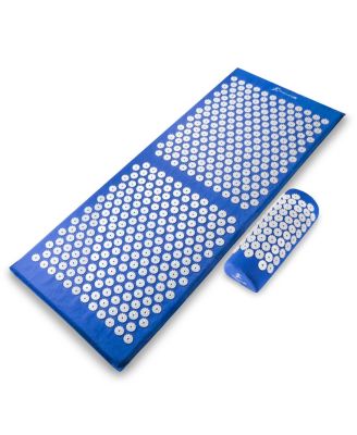 Full Body Acupressure Mat and Pillow Set - Blue