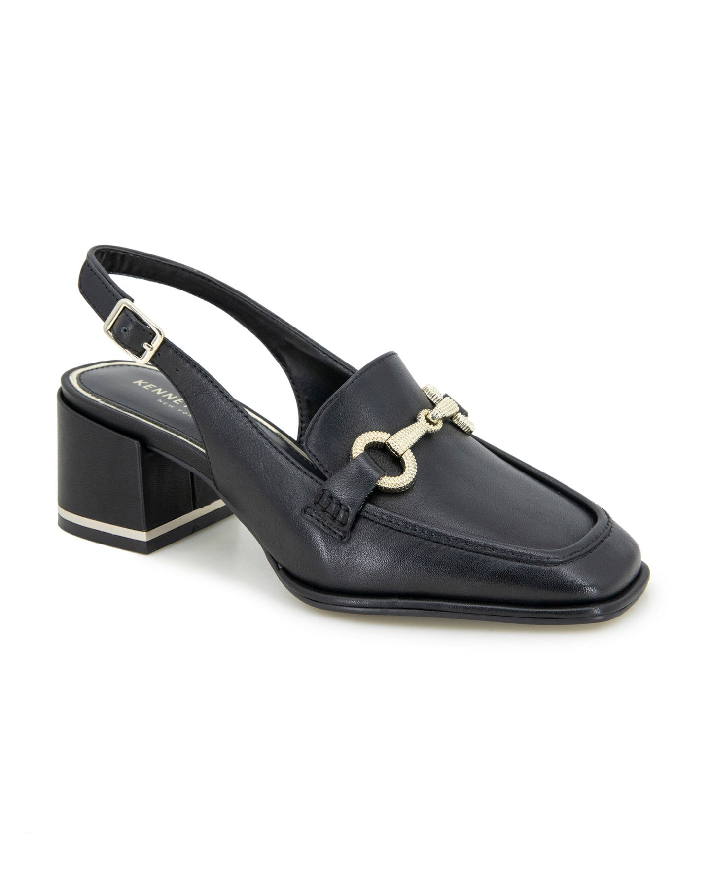 Женские туфли Kenneth Cole New York Elina Block Heel, цвет: Чёрный кожаный — фото 1